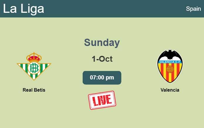 How to watch Real Betis vs. Valencia on live stream and at what time