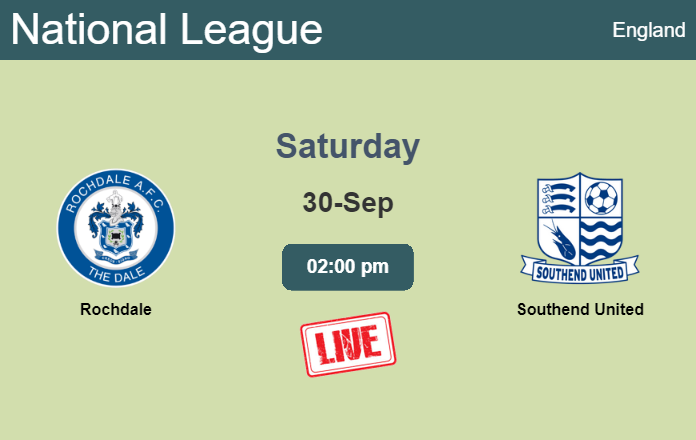 How to watch Rochdale vs. Southend United on live stream and at what time