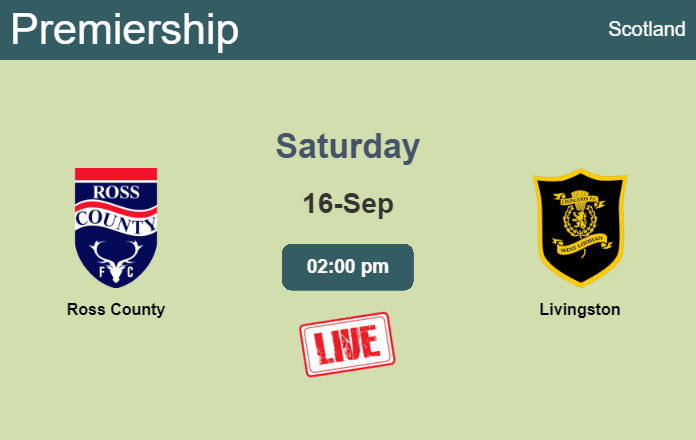 How to watch Ross County vs. Livingston on live stream and at what time