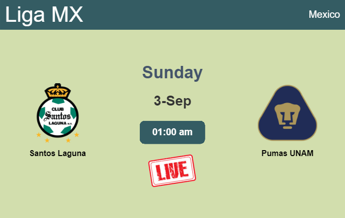 How to watch Santos Laguna vs. Pumas UNAM on live stream and at what time