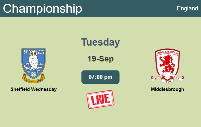 How to watch Sheffield Wednesday vs. Middlesbrough on live stream and at what time