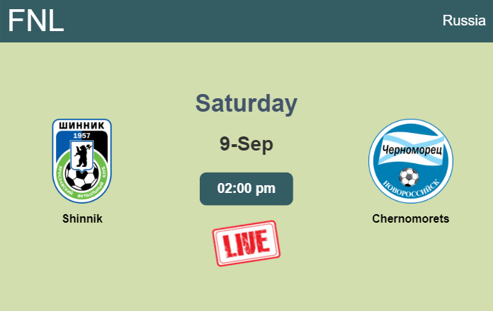 How to watch Shinnik vs. Chernomorets on live stream and at what time