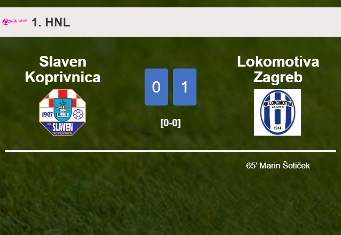 Lokomotiva Zagreb beats Slaven Koprivnica 1-0 with a goal scored by M. Šotiček