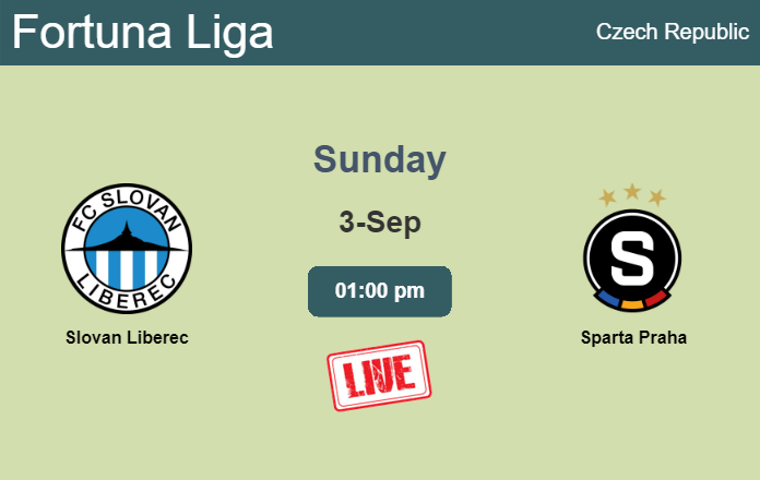 How to watch Slovan Liberec vs. Sparta Praha on live stream and at what time