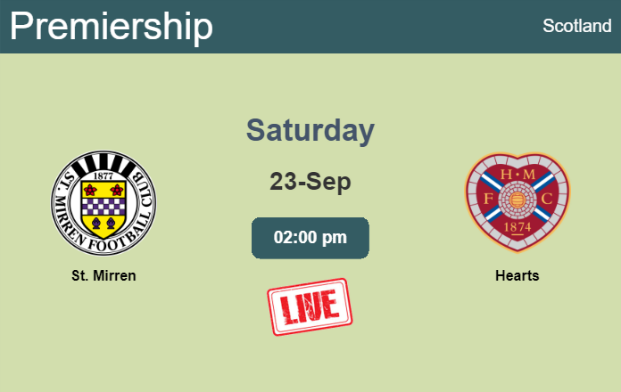 How to watch St. Mirren vs. Hearts on live stream and at what time