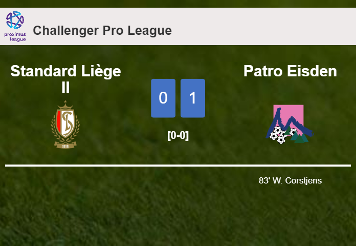 Patro Eisden overcomes Standard Liège II 1-0 with a goal scored by W. Corstjens