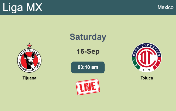 How to watch Tijuana vs. Toluca on live stream and at what time