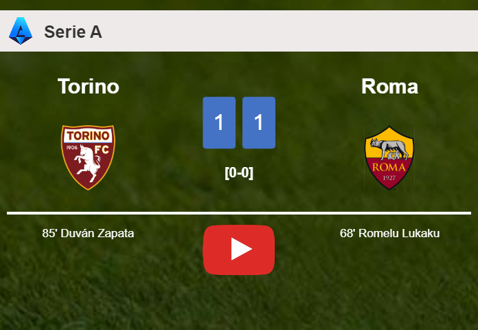Torino clutches a draw against Roma. HIGHLIGHTS