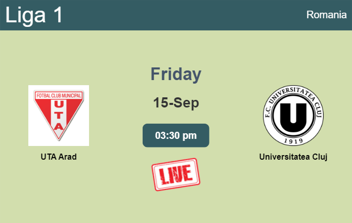 How to watch UTA Arad vs. Universitatea Cluj on live stream and at what time