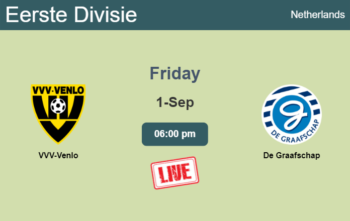 How to watch VVV-Venlo vs. De Graafschap on live stream and at what time