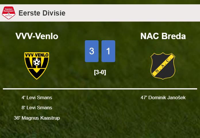 VVV-Venlo overcomes NAC Breda 3-1