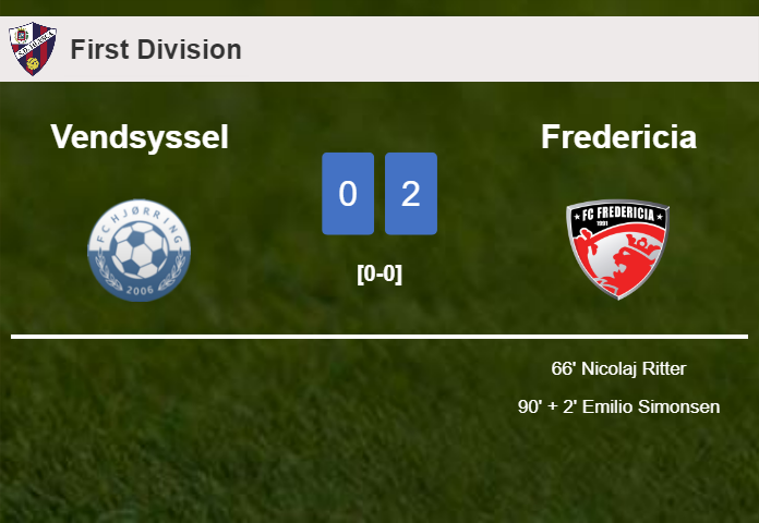 Fredericia conquers Vendsyssel 2-0 on Friday