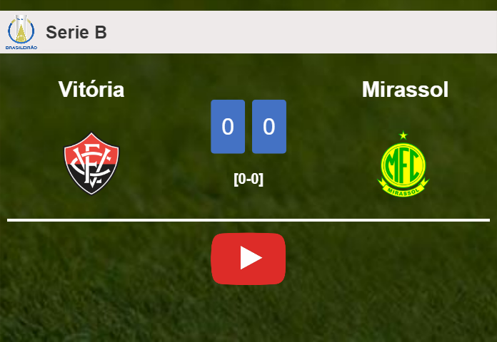 Vitória draws 0-0 with Mirassol on Friday. HIGHLIGHTS