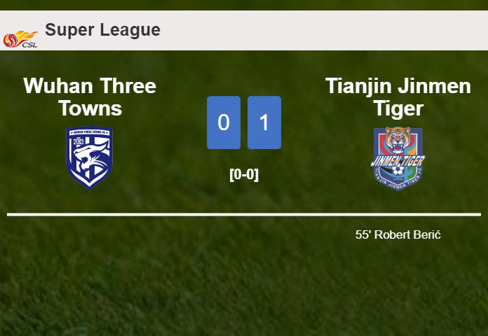 Tianjin Jinmen Tiger overcomes Wuhan Three Towns 1-0 with a goal scored by R. Berić