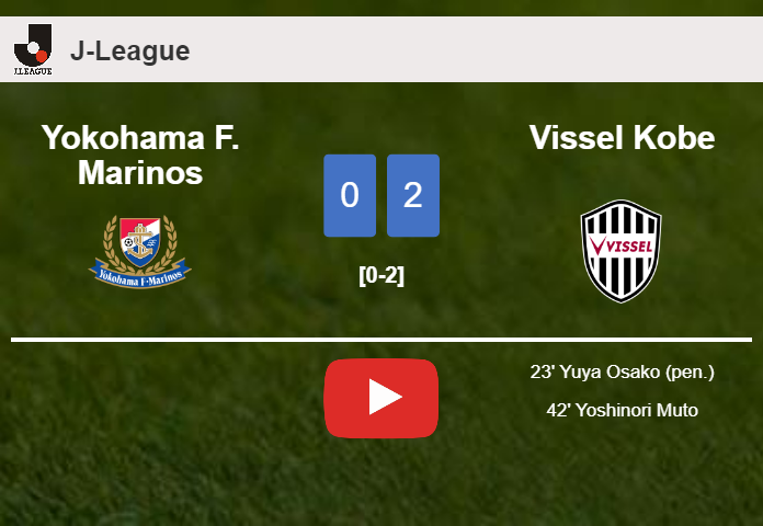 Vissel Kobe overcomes Yokohama F. Marinos 2-0 on Friday. HIGHLIGHTS