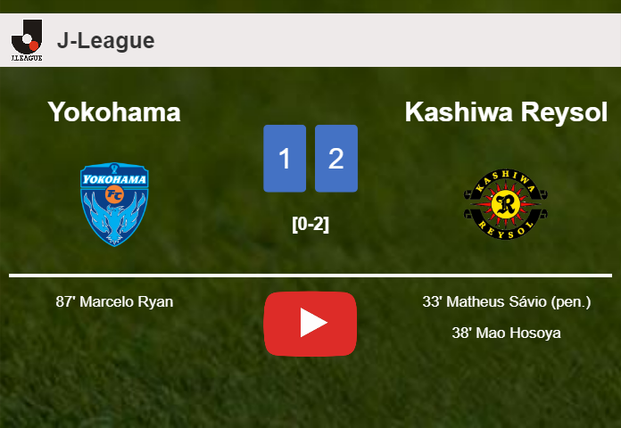 Kashiwa Reysol grabs a 2-1 win against Yokohama. HIGHLIGHTS
