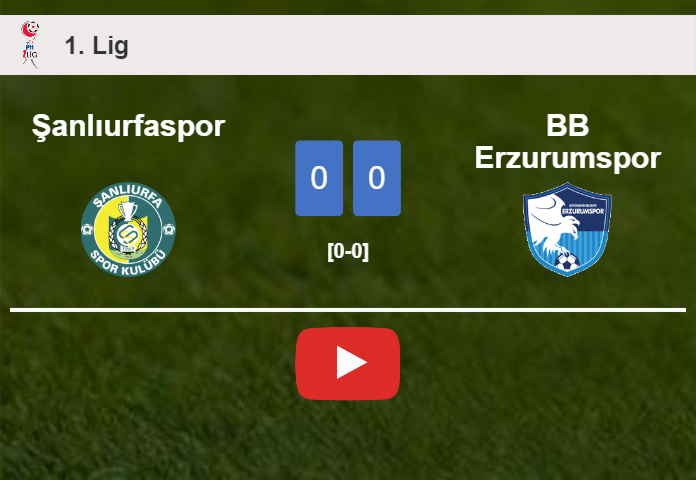 Şanlıurfaspor draws 0-0 with BB Erzurumspor on Sunday. HIGHLIGHTS