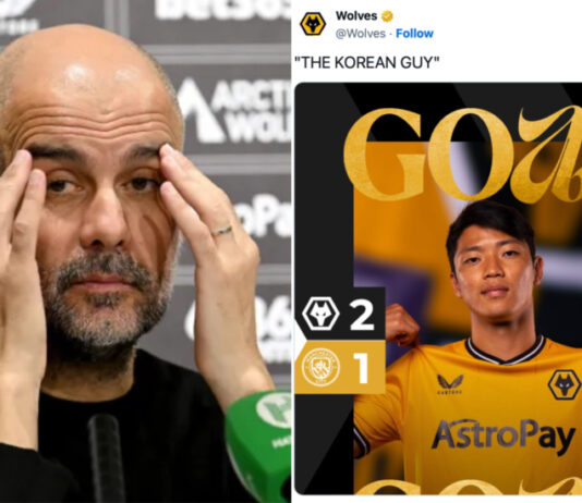 Wolves mock Guardiola for forgetting Hwang Hee-Chan's name after victory