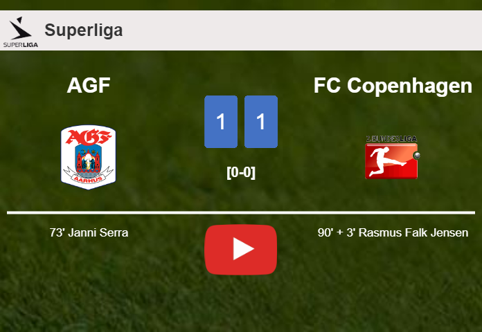 FC Copenhagen clutches a draw against AGF. HIGHLIGHTS
