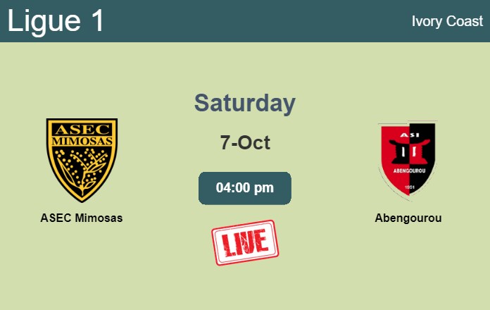 How to watch ASEC Mimosas vs. Abengourou on live stream and at what time