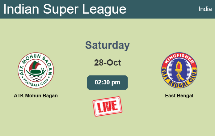 How to watch ATK Mohun Bagan vs. East Bengal on live stream and at what time