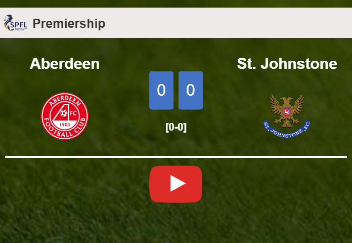 Aberdeen draws 0-0 with St. Johnstone on Monday. HIGHLIGHTS