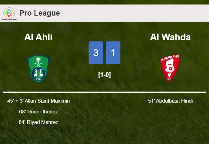 Al Ahli beats Al Wahda 3-1