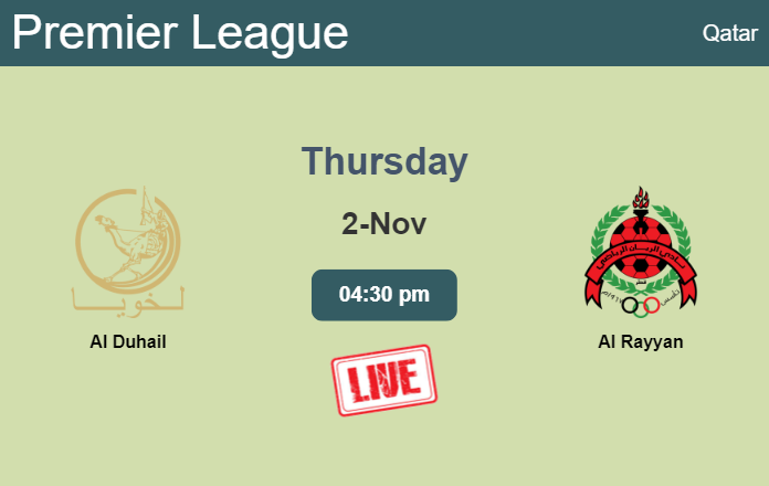 How to watch Al Duhail vs. Al Rayyan on live stream and at what time