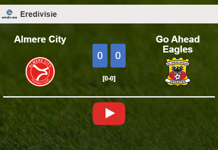 Almere City draws 0-0 with Go Ahead Eagles on Saturday. HIGHLIGHTS
