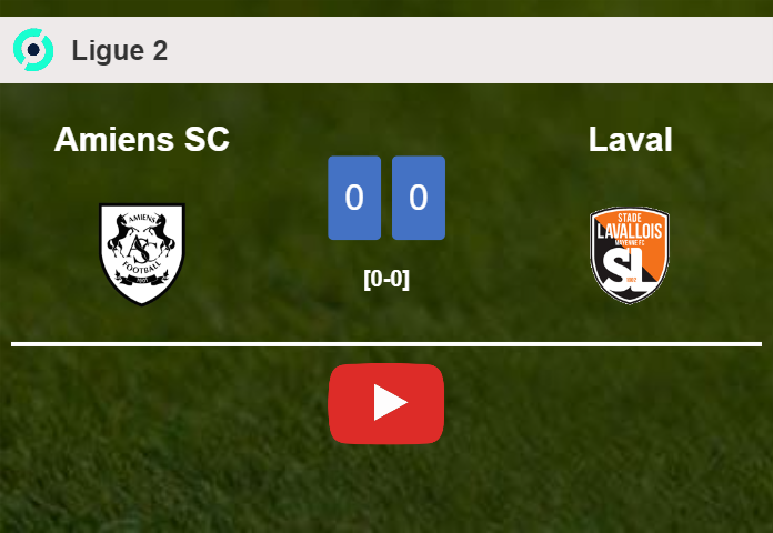Amiens SC draws 0-0 with Laval on Saturday. HIGHLIGHTS