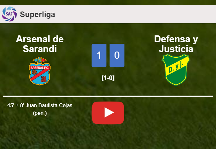 Arsenal de Sarandi beats Defensa y Justicia 1-0 with a goal scored by J. Bautista. HIGHLIGHTS