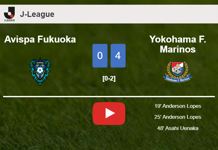 Yokohama F. Marinos tops Avispa Fukuoka 4-0 after playing a incredible match. HIGHLIGHTS