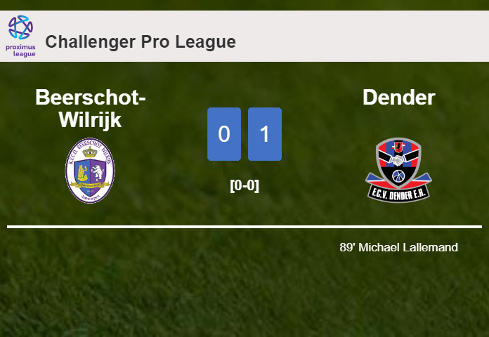 Dender overcomes Beerschot-Wilrijk 1-0 with a late goal scored by M. Lallemand
