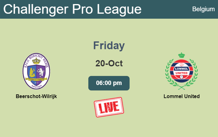 How to watch Beerschot-Wilrijk vs. Lommel United on live stream and at what time