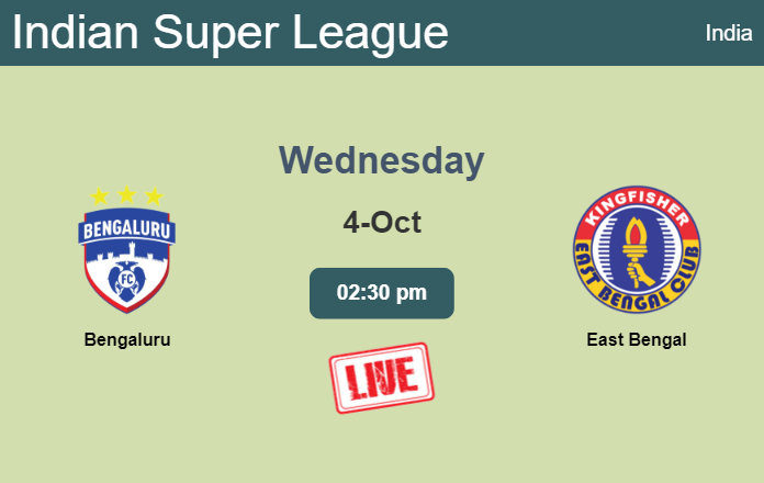 How to watch Bengaluru vs. East Bengal on live stream and at what time