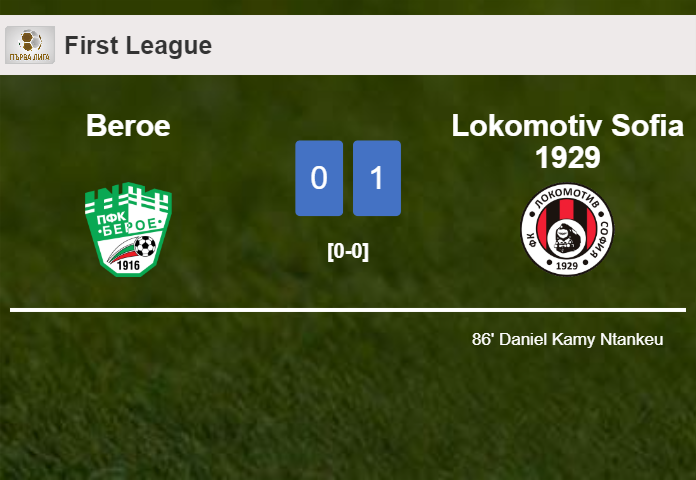 Lokomotiv Sofia 1929 beats Beroe 1-0 with a late goal scored by D. Kamy