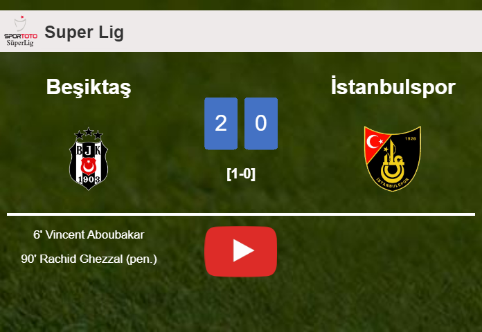 Beşiktaş surprises İstanbulspor with a 2-0 win. HIGHLIGHTS