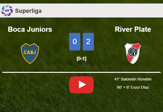 River Plate prevails over Boca Juniors 2-0 on Sunday. HIGHLIGHTS