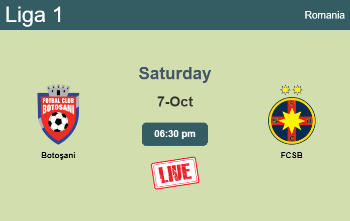 How to watch Botoşani vs. FCSB on live stream and at what time