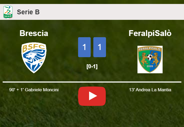 Brescia snatches a draw against FeralpiSalò. HIGHLIGHTS