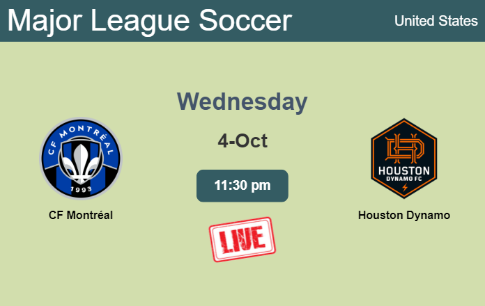 How to watch CF Montréal vs. Houston Dynamo on live stream and at what time
