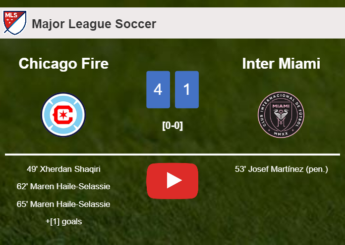 Chicago Fire demolishes Inter Miami 4-1 with a great performance. HIGHLIGHTS