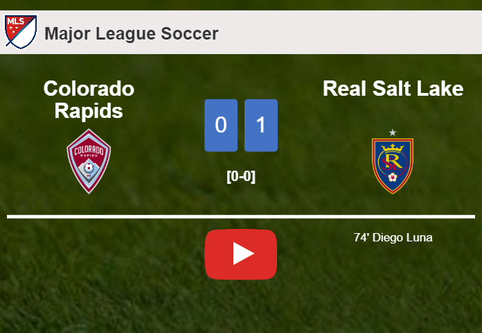 Real Salt Lake defeats Colorado Rapids 1-0 with a goal scored by D. Luna. HIGHLIGHTS