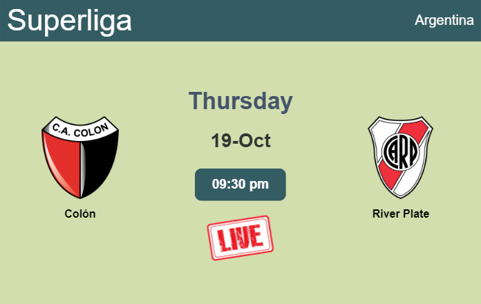 How to watch Colón vs. River Plate on live stream and at what time