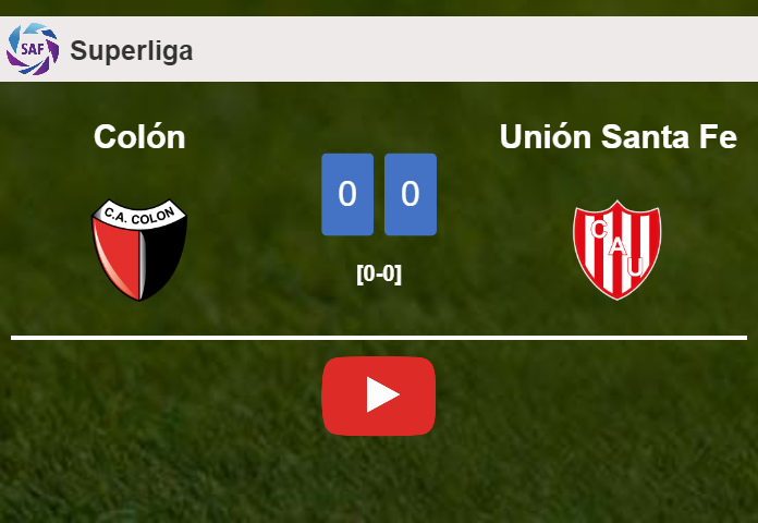 Colón draws 0-0 with Unión Santa Fe on Sunday. HIGHLIGHTS