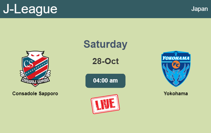 How to watch Consadole Sapporo vs. Yokohama on live stream and at what time