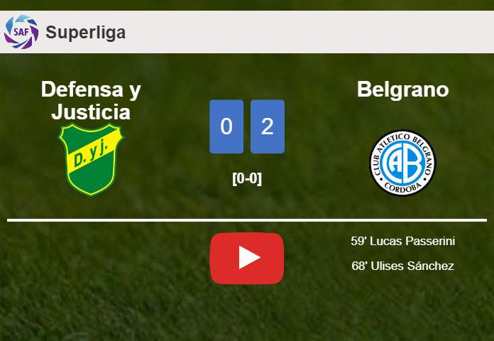Belgrano conquers Defensa y Justicia 2-0 on Monday. HIGHLIGHTS