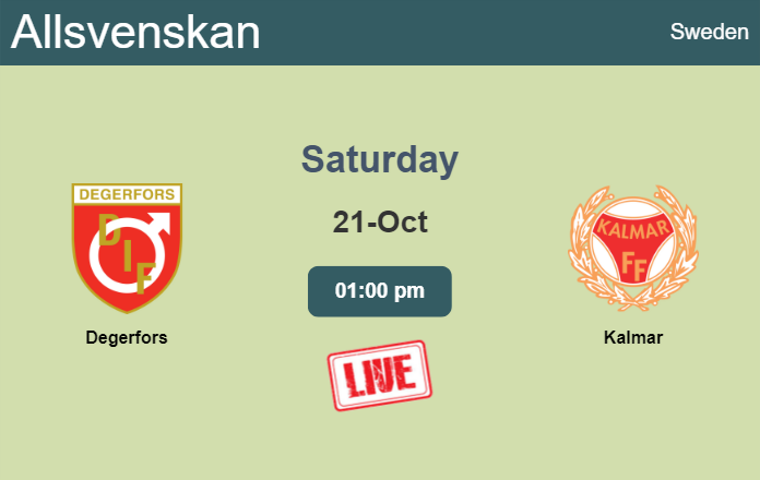 How to watch Degerfors vs. Kalmar on live stream and at what time