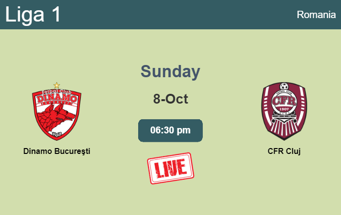 How to watch Dinamo Bucureşti vs. CFR Cluj on live stream and at what time