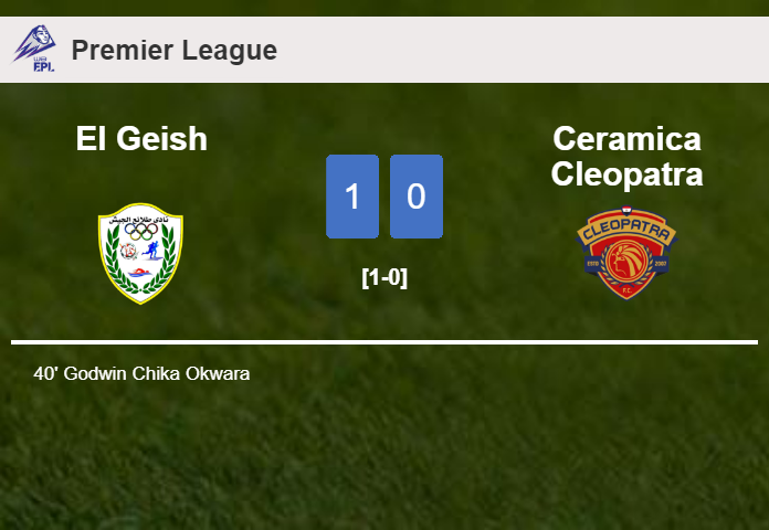 El Geish tops Ceramica Cleopatra 1-0 with a goal scored by G. Chika